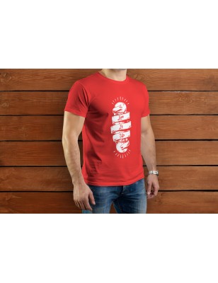 T-shirt męski 100% bawełna czerwony 190 g/m2 z twoim nadrukiem