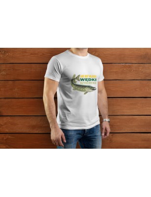 T-shirt męski 100% bawełna biały 190 g/m2 z twoim nadrukiem