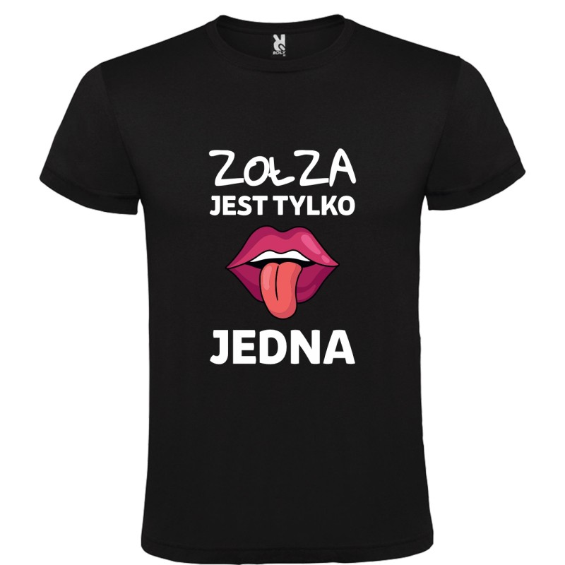 T-shirt koszulka czarna damska z nadrukiem ZOŁZA idealny prezent W3