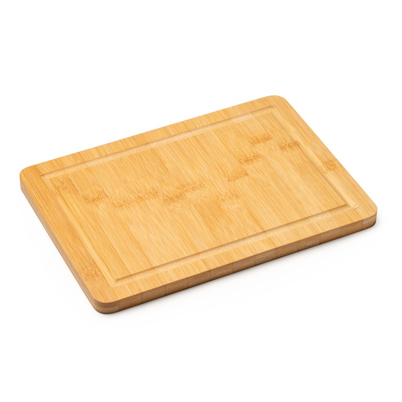 Bambusowa deska do krojenia 30 × 20 cm prostokątna z profilem zapobiegającym kapaniu
