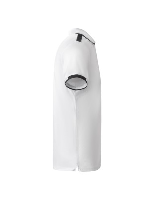 Męska elegancka koszulka polo biała czarne wstawki