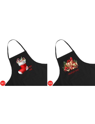 Fartuch kuchenny czarny na boże narodzenie  - WYPRZEDAŻ