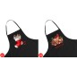 Fartuch kuchenny czarny na boże narodzenie  - WYPRZEDAŻ