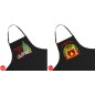 Fartuch kuchenny czarny na boże narodzenie  - WYPRZEDAŻ