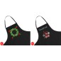 Fartuch kuchenny czarny na boże narodzenie  - WYPRZEDAŻ