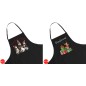 Fartuch kuchenny czarny na boże narodzenie  - WYPRZEDAŻ