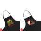 Fartuch kuchenny czarny na boże narodzenie  - WYPRZEDAŻ