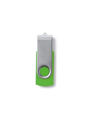 Pendrive 32GB USB 2.0 zielony metalowy klips