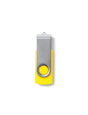 Pendrive 32GB USB 2.0 żółty metalowy klips