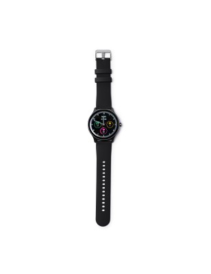 Czarny smartwatch pro wodoodporny wielofunkcyjny