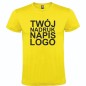 Męska koszulka T-shirt z twoim napisem nadrukiem żółta