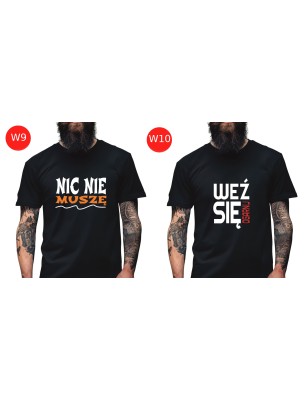 Koszulka Męska Młodzieżowa T-Shirt KTO NIE MA BRZUCHA Bawełna