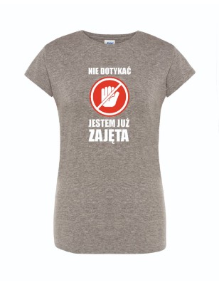 T-shirt damski szary jestem już zajęta roz. S