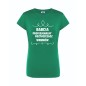 T-shirt damski zielony babcia rozpuszcza roz. S