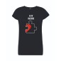 T-shirt damski granatowy be my valentine roz. S