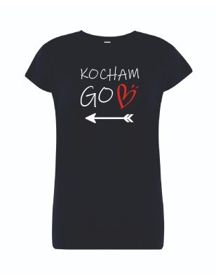 T-shirt damski granatowy kocham go roz. S