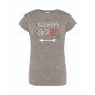 T-shirt damski szary kocham go roz. S