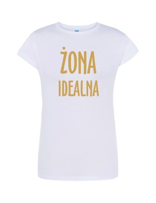 T-shirt damski biały żona idealna roz. S