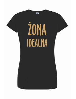 T-shirt damski czarny żona idealna roz. S