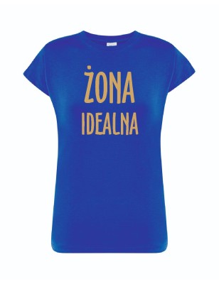 T-shirt damski chabrowy żona idealna roz. S