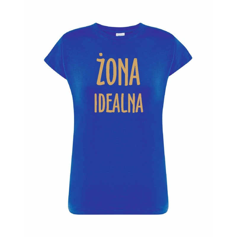 T-shirt damski chabrowy żona idealna roz. S