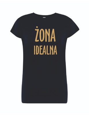 T-shirt damski granatowy żona idealna roz. S