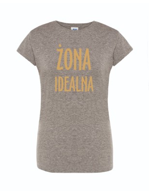 T-shirt damski szary żona idealna roz. S