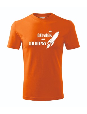 T-shirt męski pomarańcz odlotowy dziadek roz. S