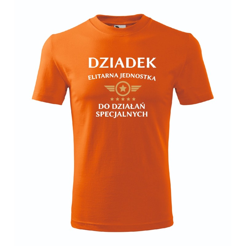 T-shirt męski pomarańcz elitarny dziadek roz. S