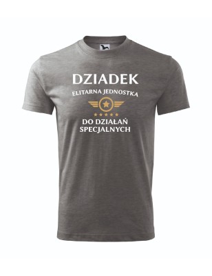 T-shirt męski szary elitarny dziadek roz. S