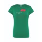 T-shirt damski zielony happy valentine roz. S