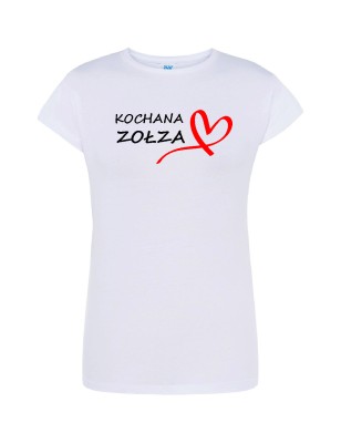 T-shirt damski biały kochana zołza roz. S