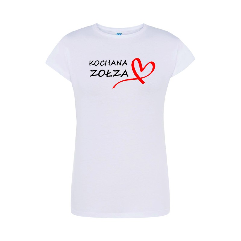 T-shirt damski biały kochana zołza roz. S