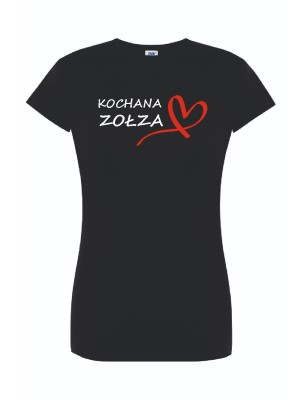 T-shirt damski czarny kochana zołza roz. S