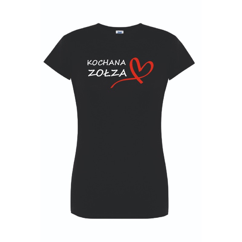 T-shirt damski czarny kochana zołza roz. S