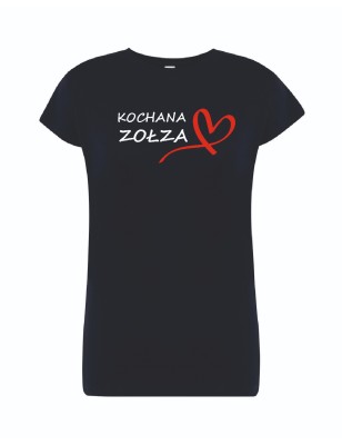 T-shirt damski granatowy kochana zołza roz. S