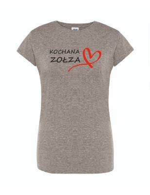 T-shirt damski szary kochana zołza roz. S