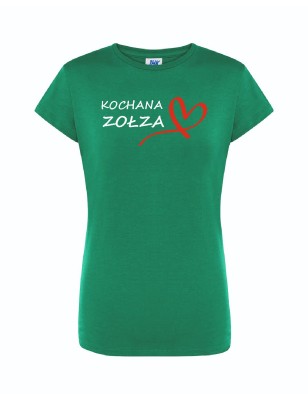 T-shirt damski zielony kochana zołza roz. S