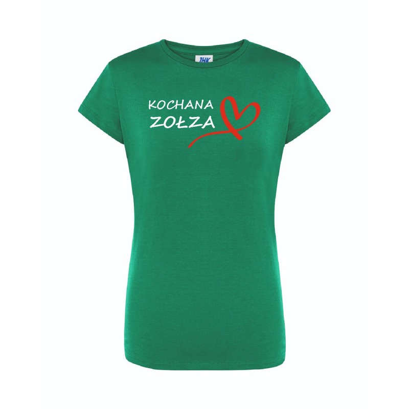 T-shirt damski zielony kochana zołza roz. S