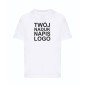Dziecięca koszulka T-shirt z twoim napisem nadrukiem logo biała