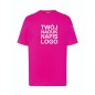 Dziecięca koszulka T-shirt z twoim napisem nadrukiem logo fuksja