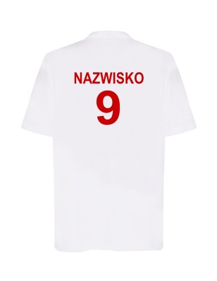 Dziecięca koszulka kibica reprezentacji nr i nazwisko biała W7