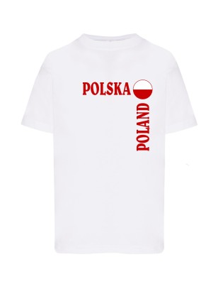 Dziecięca koszulka kibica reprezentacji nr i nazwisko biała W8