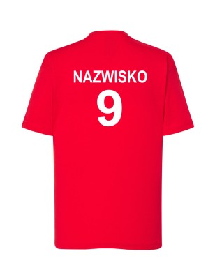 Dziecięca koszulka kibica reprezentacji nr i nazwisko czerwona W4