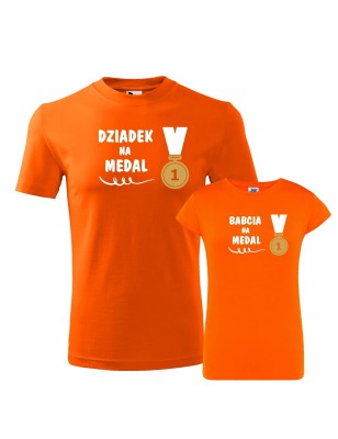 Zestaw 2 koszulek dziadkowie na medal - 10 kolorów do wyboru