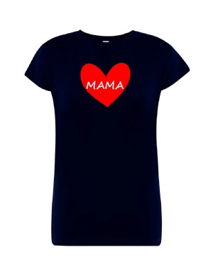 T-shirt damski mama serce - 10 kolorów do wyboru