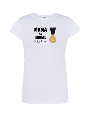 T-shirt damski mama na medal - 10 kolorów do wyboru