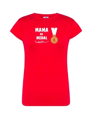 T-shirt damski mama na medal - 10 kolorów do wyboru