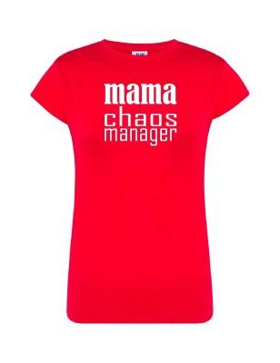 T-shirt damski mama chaos manager- 10 kolorów do wyboru