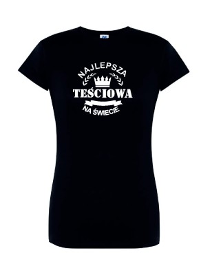 T-shirt damski najlepsza teściowa na świecie - 10 kolorów do wyboru